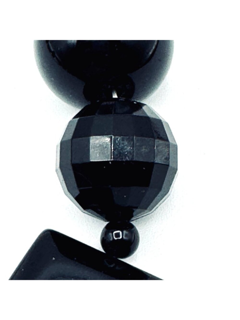 Chunky Black & White Glossy Bead Necklaces Statement Big Bold Acrylic 26" & 18" - Picture 8 of 11